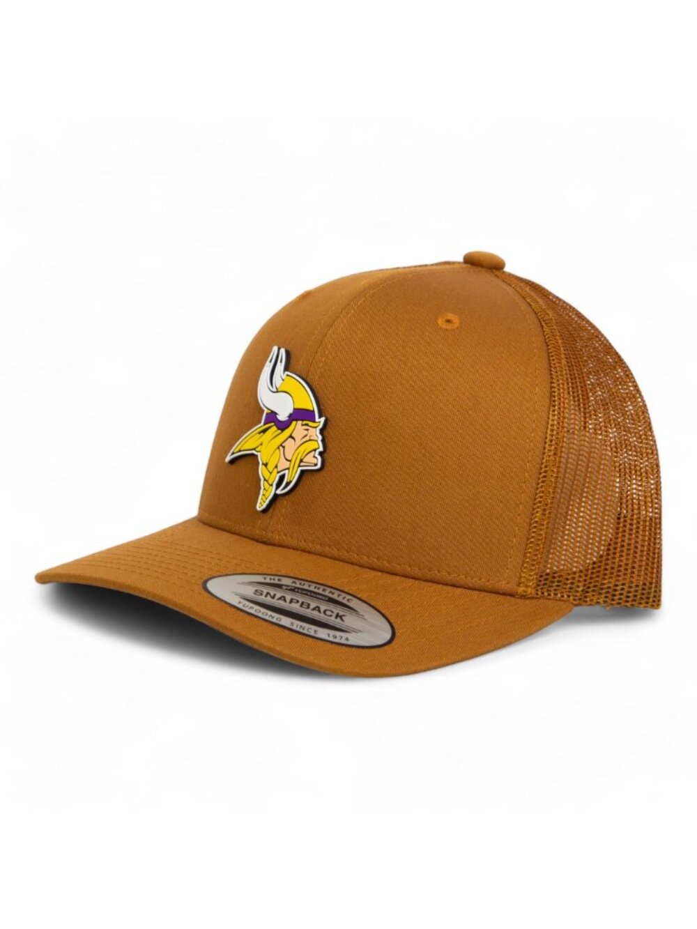 Minnesota Vikings 3D YP Snapback Trucker Hat- Caramel